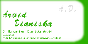 arvid dianiska business card